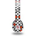 WraptorSkinz Skin Decal Wrap compatible with Beats Solo HD (Original) Locknodes 05 Red (HEADPHONES NOT INCLUDED)