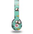 WraptorSkinz Skin Decal Wrap compatible with Beats Solo HD (Original) Coconuts Palm Trees and Bananas Seafoam Green (HEADPHONES NOT INCLUDED)