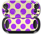 Kearas Polka Dots Purple On Cream - Decal Style Skin fits Sony PS Vita