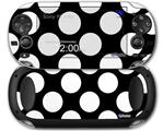 Kearas Polka Dots White On Black - Decal Style Skin fits Sony PS Vita