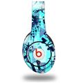WraptorSkinz Skin Decal Wrap compatible with Beats Studio (Original) Headphones Scene Kid Sketches Blue Skin Only (HEADPHONES NOT INCLUDED)