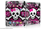 iPad Skin - Splatter Girly Skull (fits iPad2 and iPad3)