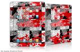 iPad Skin - Checker Skull Splatter Red (fits iPad2 and iPad3)