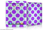 iPad Skin - Kearas Polka Dots Purple And Blue (fits iPad2 and iPad3)