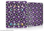 iPad Skin - Splatter Girly Skull Purple (fits iPad2 and iPad3)