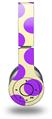WraptorSkinz Skin Decal Wrap compatible with Beats Wireless (Original) Headphones Kearas Polka Dots Purple On Cream Skin Only (HEADPHONES NOT INCLUDED)