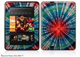 Tie Dye Bulls Eye 100 Decal Style Skin fits 2012 Amazon Kindle Fire HD 7 inch