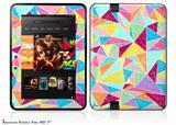 Brushed Geometric Decal Style Skin fits 2012 Amazon Kindle Fire HD 7 inch