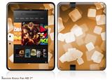 Bokeh Squared OrangeDecal Style Skin fits 2012 Amazon Kindle Fire HD 7 inch