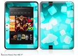 Bokeh Squared Neon TealDecal Style Skin fits 2012 Amazon Kindle Fire HD 7 inch