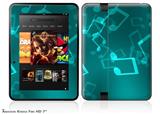 Bokeh Music Neon TealDecal Style Skin fits 2012 Amazon Kindle Fire HD 7 inch