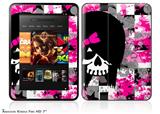 Scene Girl Skull Decal Style Skin fits 2012 Amazon Kindle Fire HD 7 inch