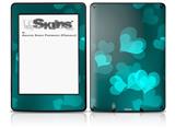 Bokeh Hearts Neon Teal - Decal Style Skin fits Amazon Kindle Paperwhite (Original)
