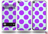 Kearas Polka Dots Purple And Blue Decal Style Vinyl Skin - fits Apple iPod Touch 5G (IPOD NOT INCLUDED)