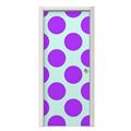 Kearas Polka Dots Purple And Blue Door Skin (fits doors up to 34x84 inches)