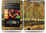 Vincent Van Gogh Lane With Poplars Decal Style Skin fits Amazon Kindle Fire HD 8.9 inch