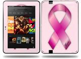 Hope Breast Cancer Pink Ribbon on Pink Decal Style Skin fits Amazon Kindle Fire HD 8.9 inch