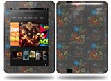 Flowers Pattern 07 Decal Style Skin fits Amazon Kindle Fire HD 8.9 inch
