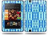 Skull And Crossbones Pattern Blue Decal Style Skin fits Amazon Kindle Fire HD 8.9 inch
