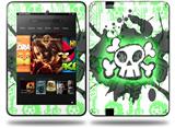 Cartoon Skull Green Decal Style Skin fits Amazon Kindle Fire HD 8.9 inch