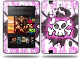 Cartoon Skull Pink Decal Style Skin fits Amazon Kindle Fire HD 8.9 inch
