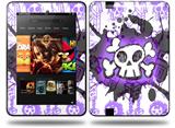 Cartoon Skull Purple Decal Style Skin fits Amazon Kindle Fire HD 8.9 inch