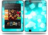 Bokeh Squared Neon Teal Decal Style Skin fits Amazon Kindle Fire HD 8.9 inch
