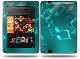 Bokeh Music Neon Teal Decal Style Skin fits Amazon Kindle Fire HD 8.9 inch