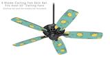 Lemon Teal - Ceiling Fan Skin Kit fits most 52 inch fans (FAN and BLADES SOLD SEPARATELY)