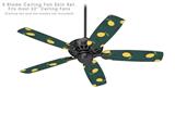 Lemon Dark Teal - Ceiling Fan Skin Kit fits most 52 inch fans (FAN and BLADES SOLD SEPARATELY)