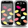 Plain Leaves On Black - Decal Style Skin (fits Samsung Galaxy S III S3)