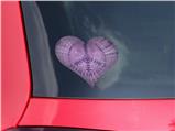 Tie Dye Peace Sign 112 - I Heart Love Car Window Decal 6.5 x 5.5 inches