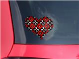 Goth Punk Skulls - I Heart Love Car Window Decal 6.5 x 5.5 inches