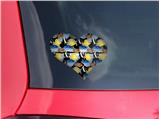 Tropical Fish 01 Black - I Heart Love Car Window Decal 6.5 x 5.5 inches
