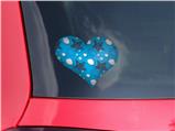 Starfish and Sea Shells Blue Medium - I Heart Love Car Window Decal 6.5 x 5.5 inches