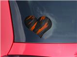 Jagged Camo Burnt Orange - I Heart Love Car Window Decal 6.5 x 5.5 inches